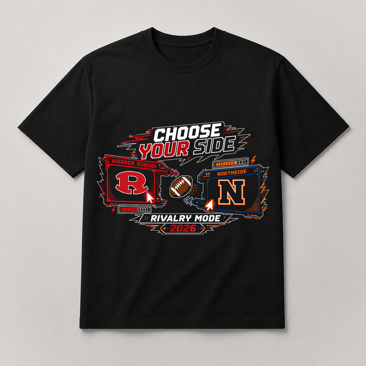 Choose Your Side Rivalry Mode 2026 Black T-Shirt