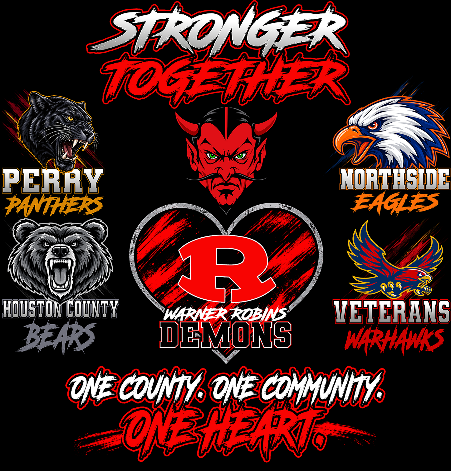 Houston County Stands Together — FREE 11"×11" DTF Transfer