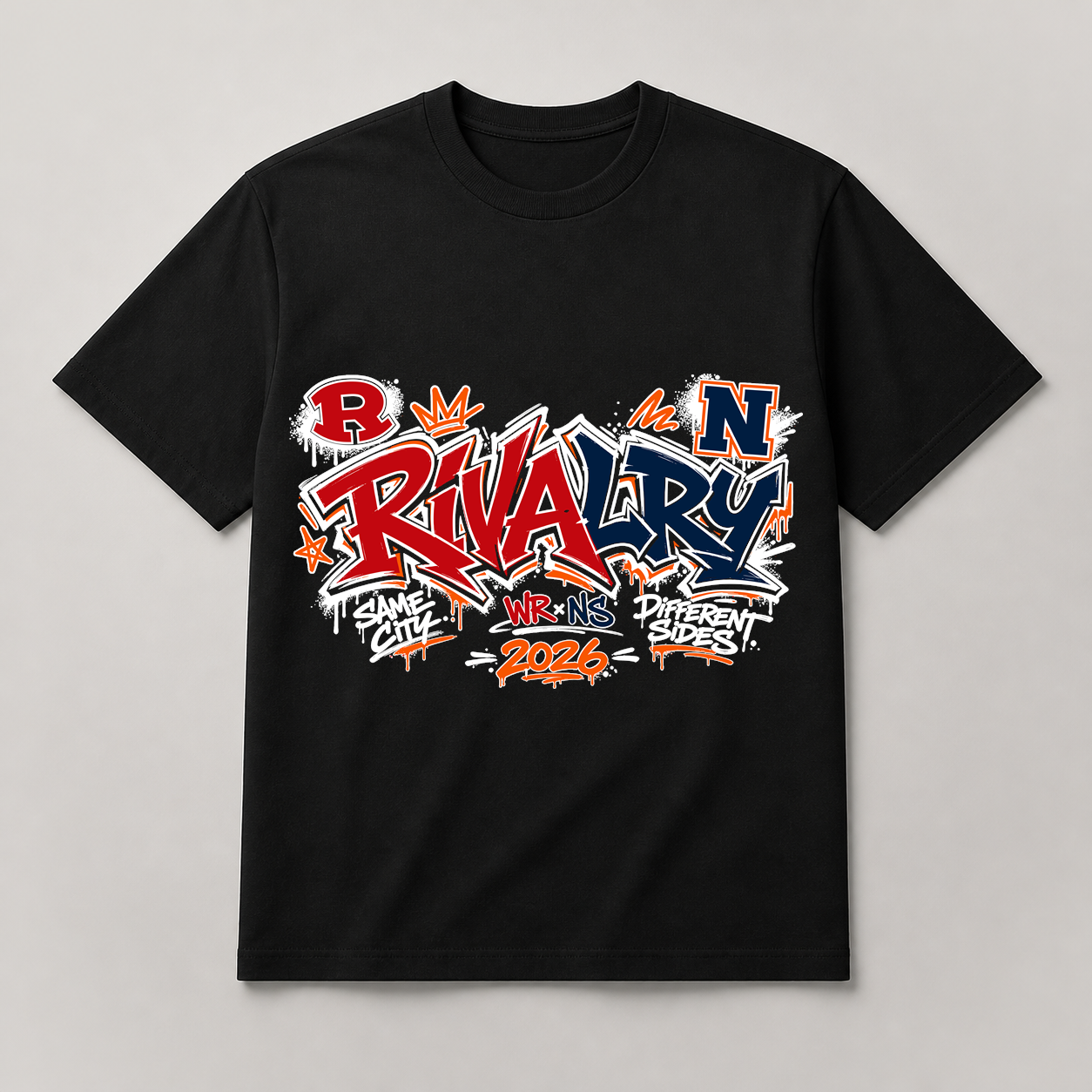 Same City Different Sides Rivalry Graffiti 2026 T-Shirt