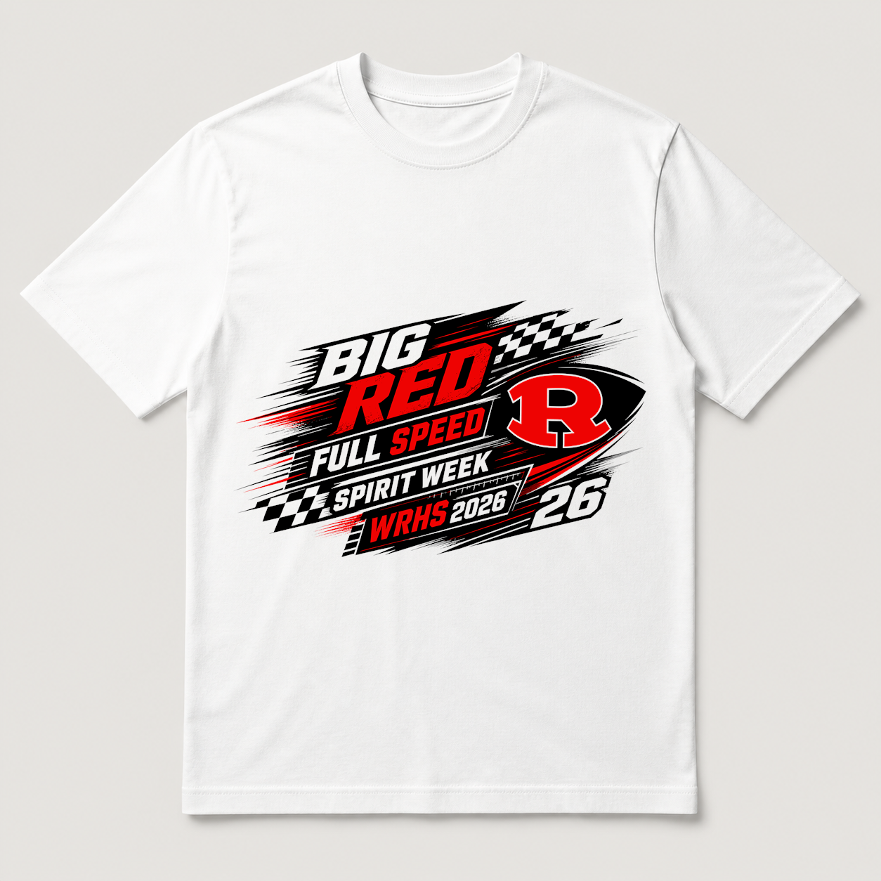 Big Red Full Speed WRHS Spirit Week 2026 T-Shirt