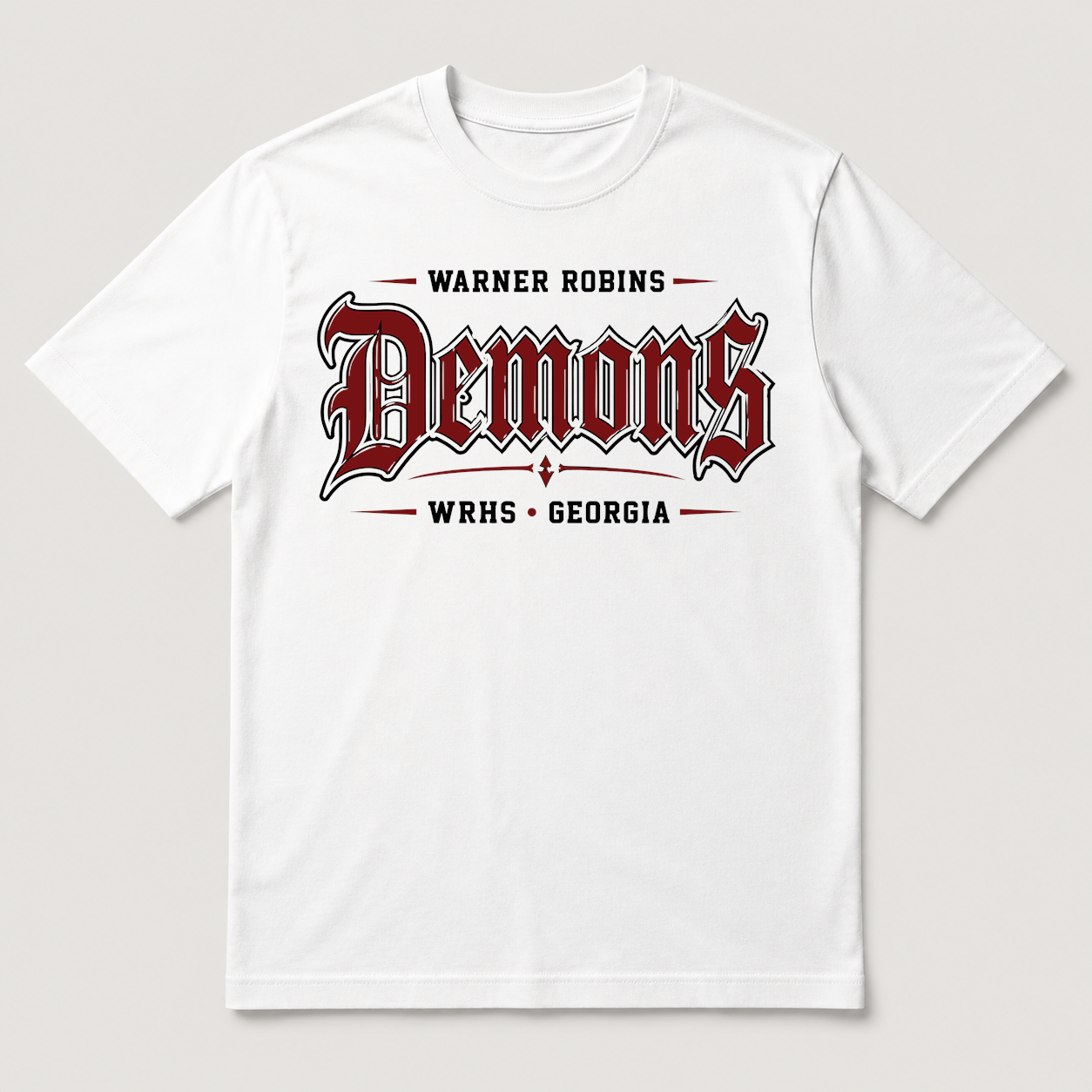 Warner Robins Demons Old English Georgia T-Shirt
