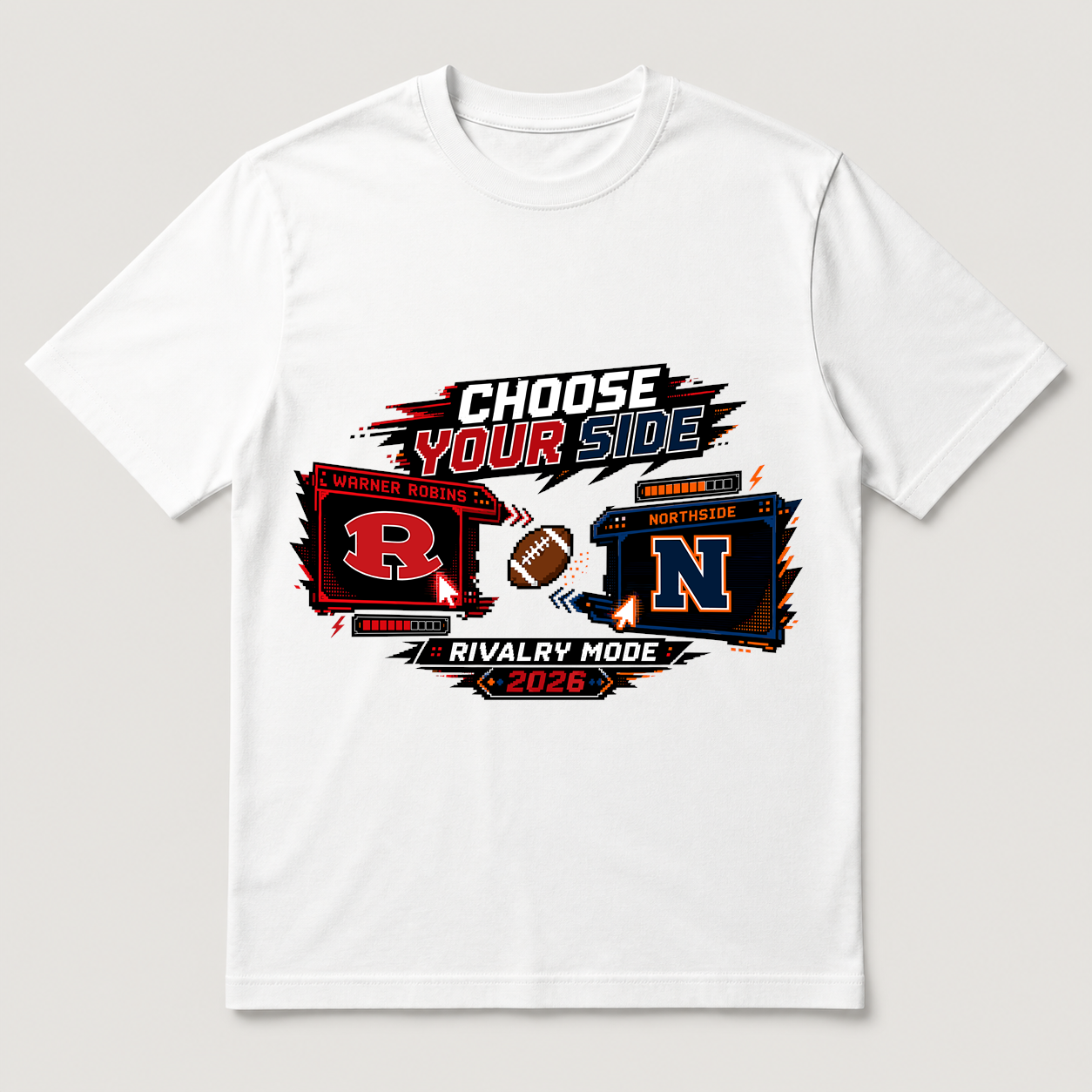 Choose Your Side Rivalry Mode 2026 White T-Shirt