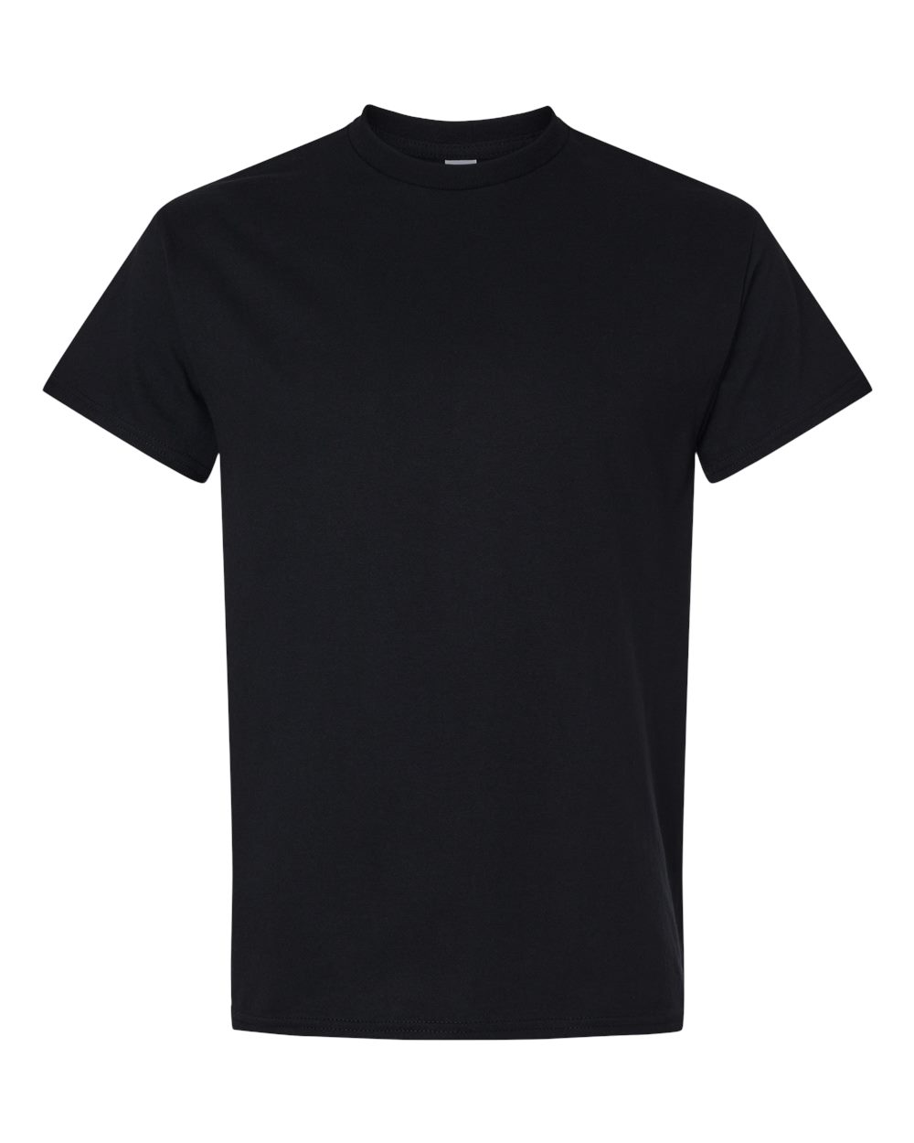 Black t-shirt on a white background
