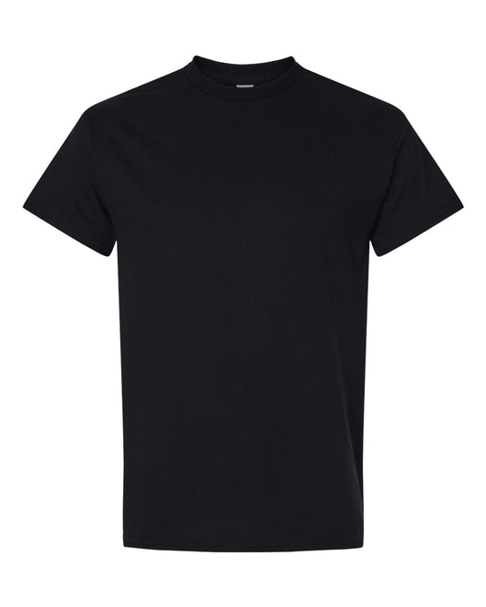 Black t-shirt on a white background