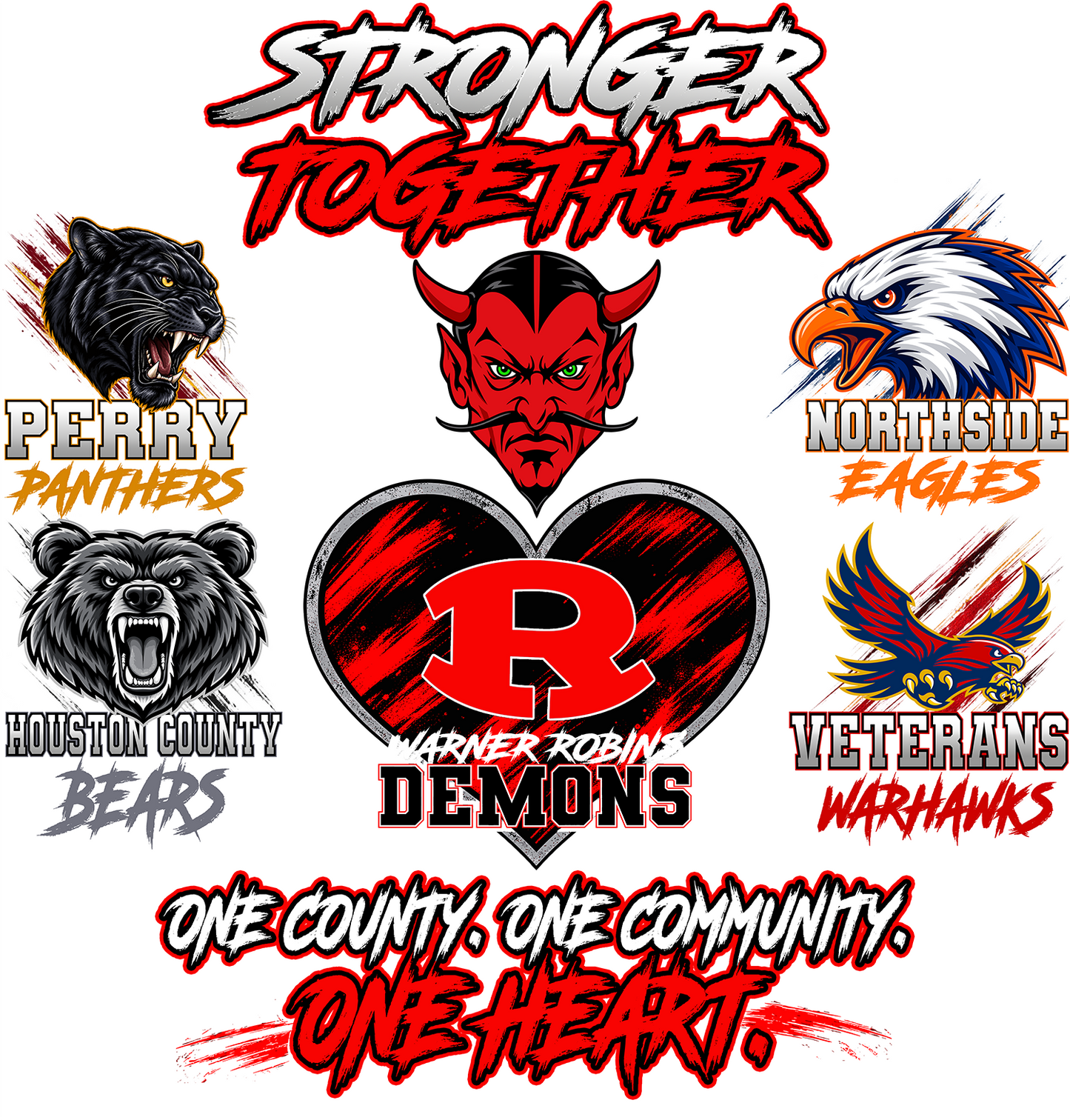 Houston County Stands Together — FREE 11"×11" DTF Transfer