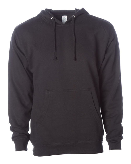 Independent Trading Co. SS4500 Midweight Hoodie in Black - front view